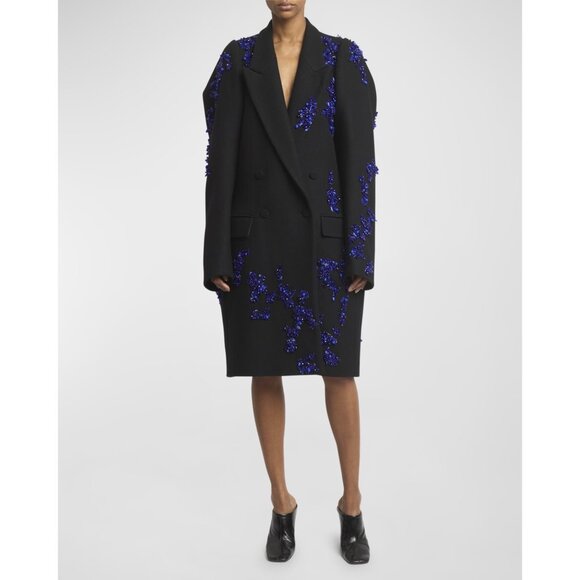 NWT Dries Van Noten Rinky Crystal Embellished Overcoat coat size XS - Picture 1 of 14